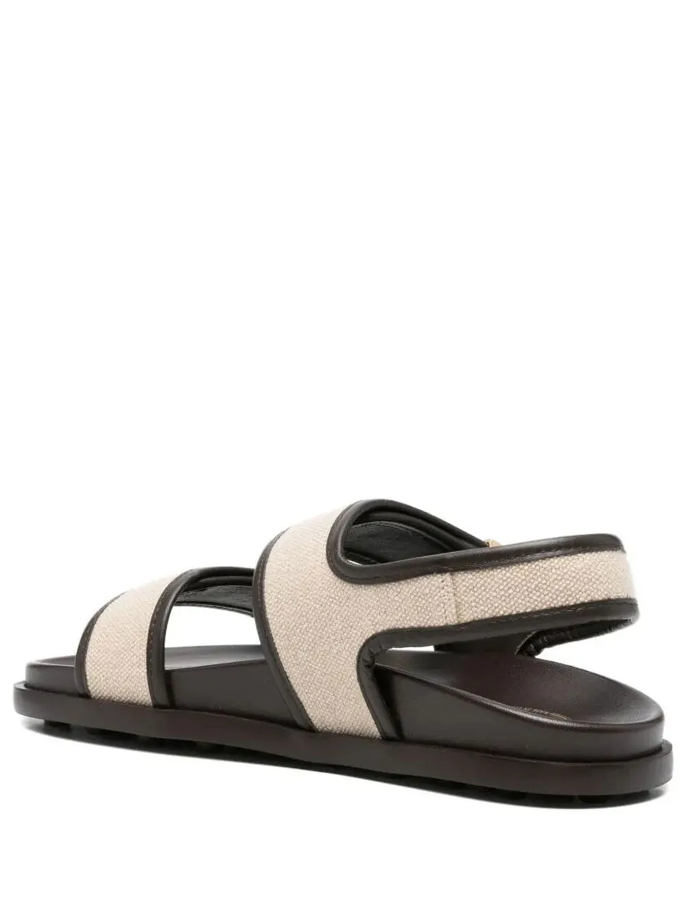 Double-Strap Fabric Sandals With Leather Detailing sold by Wanan Luxury product image thumbnail 3