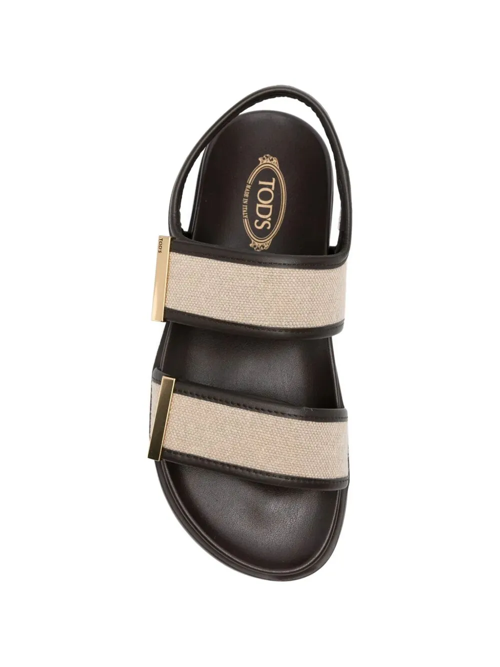 Double-Strap Fabric Sandals With Leather Detailing sold by Wanan Luxury product image thumbnail 4