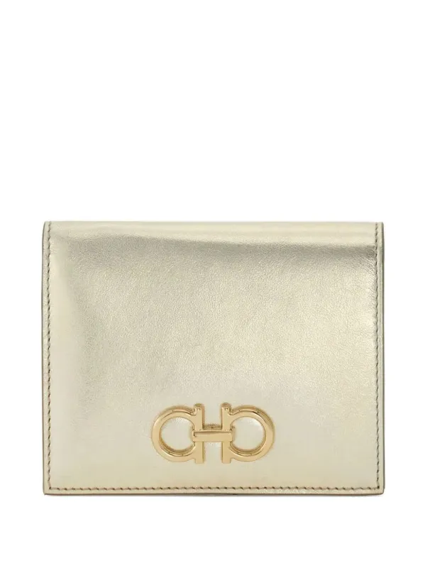 Gancini Laminated Leather Compact Wallet made by Salvatore Ferragamo