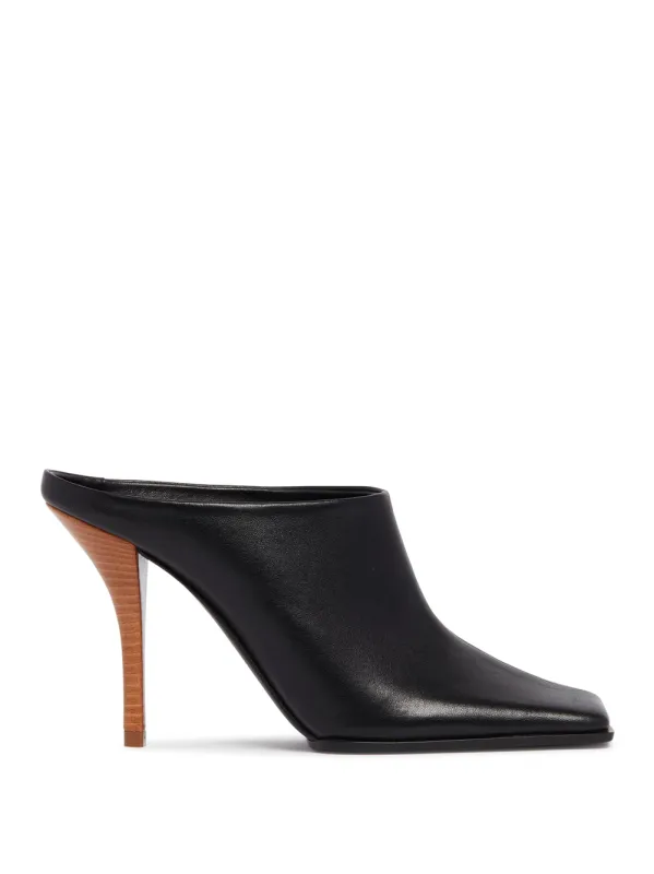 Squared Toe Leather Mules made by Alaia