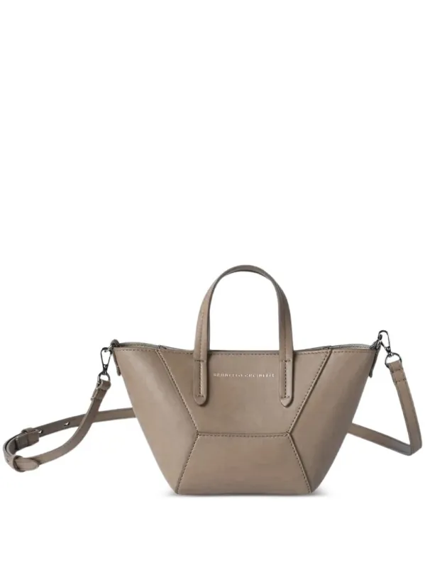 Bc Duo Mini Bag In Calfskin With Monili made by Brunello Cucinelli