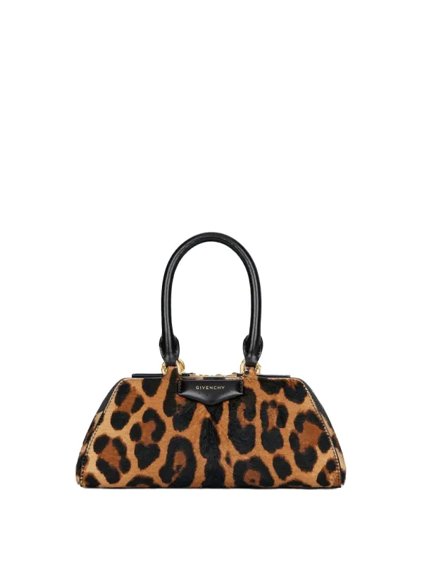 Mini Antigona East-West Bag In Leopard Pony Effect Leather made by Givenchy