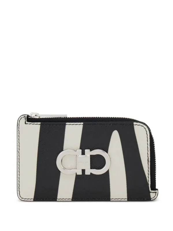 Zebra-Print Cardholder With Zip made by Salvatore Ferragamo