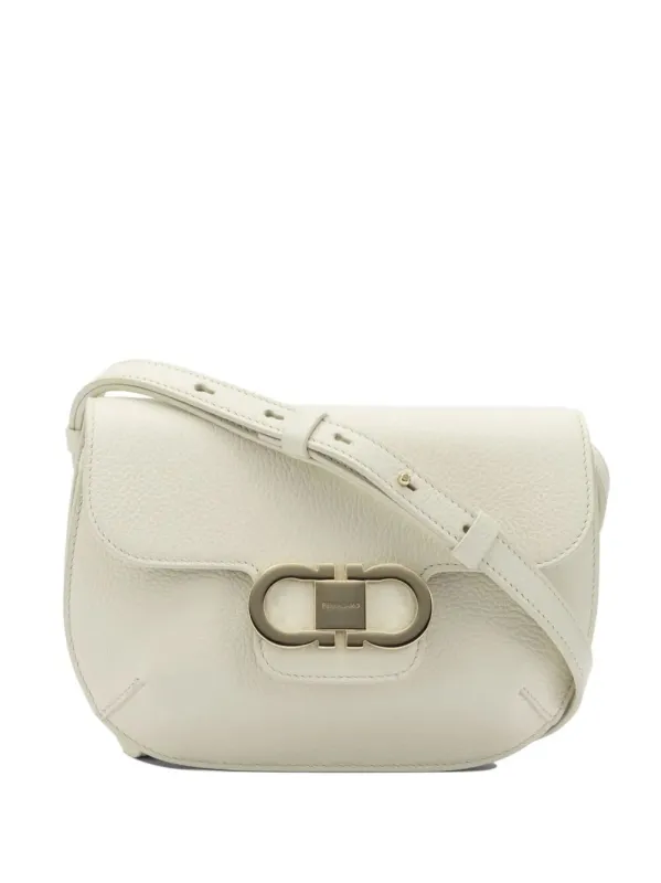 Lizzi Grained Leather Satchel Bag made by Salvatore Ferragamo