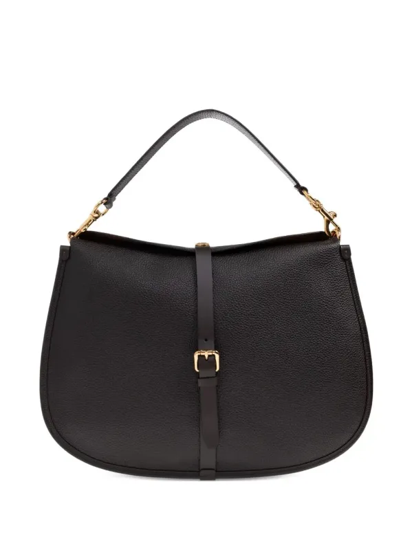 Buckle-Fastening Extra-Large Leather Shoulder Bag made by Etro