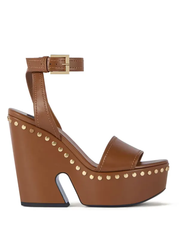 Clog Leather Platform Sandals With Studs Detail made by Givenchy