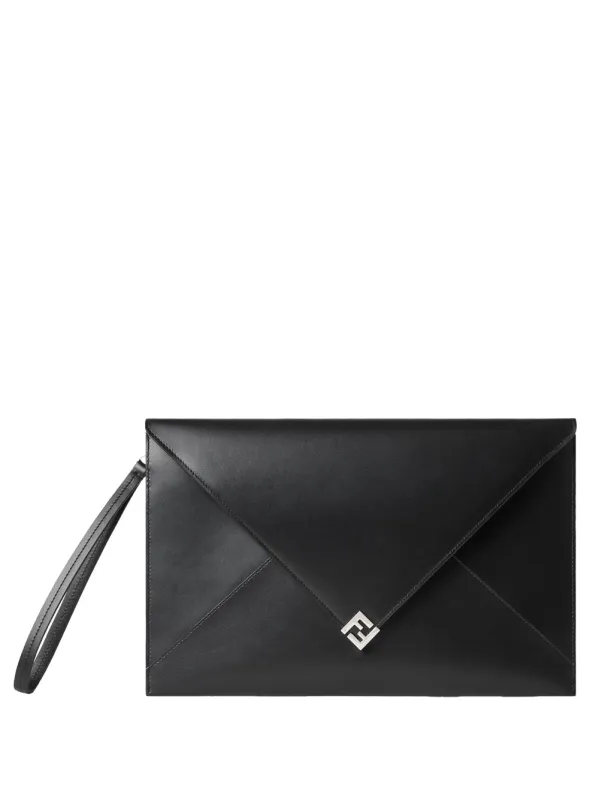 Large Ff Squared Leather Flat Pouch made by Fendi