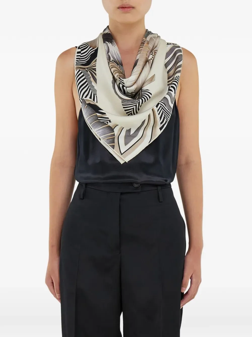 Brezza Print Silk Scarf sold by Wanan Luxury product image thumbnail 2