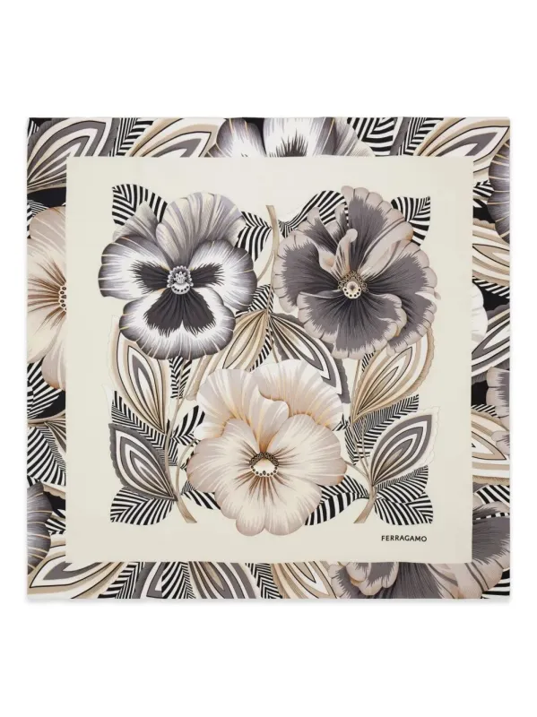 Brezza Print Silk Scarf made by Salvatore Ferragamo