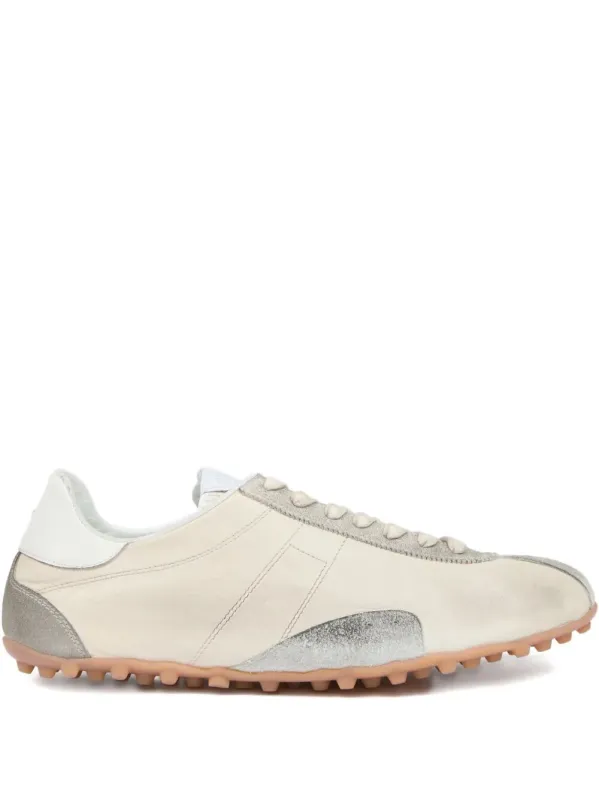 Sprinters Vintage Finish Suede And Leather Sneakers made by Maison Margiela