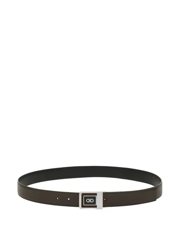 Double Square Reversible Leather Belt made by Salvatore Ferragamo