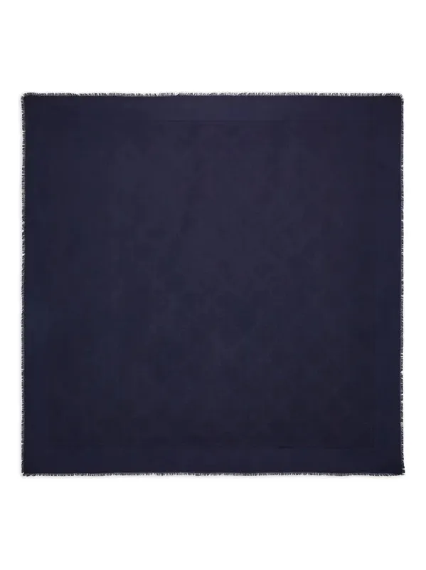 Jacquard Gancini Silk And Wool Shawl made by Salvatore Ferragamo