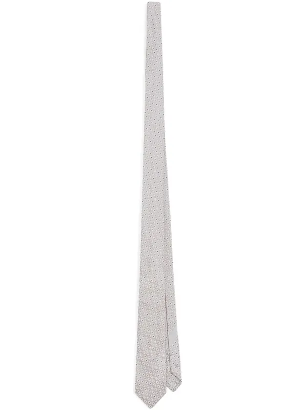 Martini Tie In Micro-Pattern Jacquard made by Dolce & Gabanna