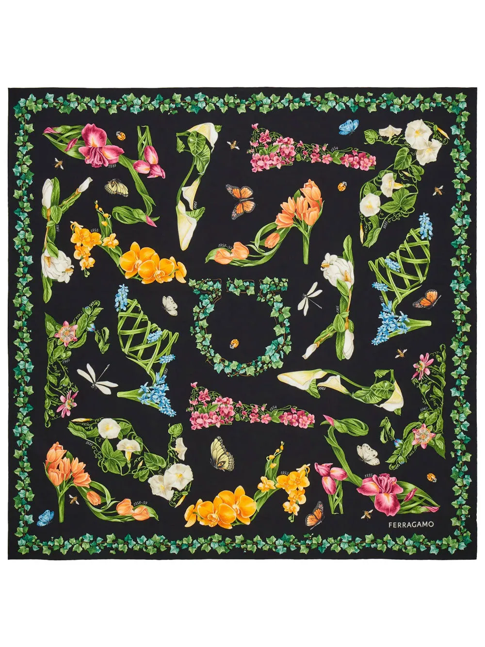 Eden Shoes Print Silk Scarf sold by Wanan Luxury
