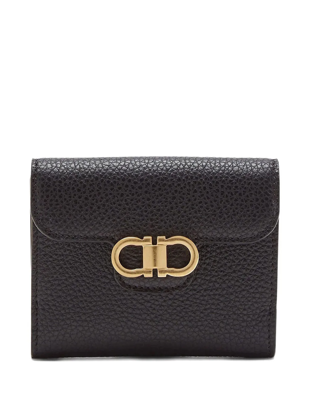 Gancini Grained Leather Compact Wallet sold by Wanan Luxury