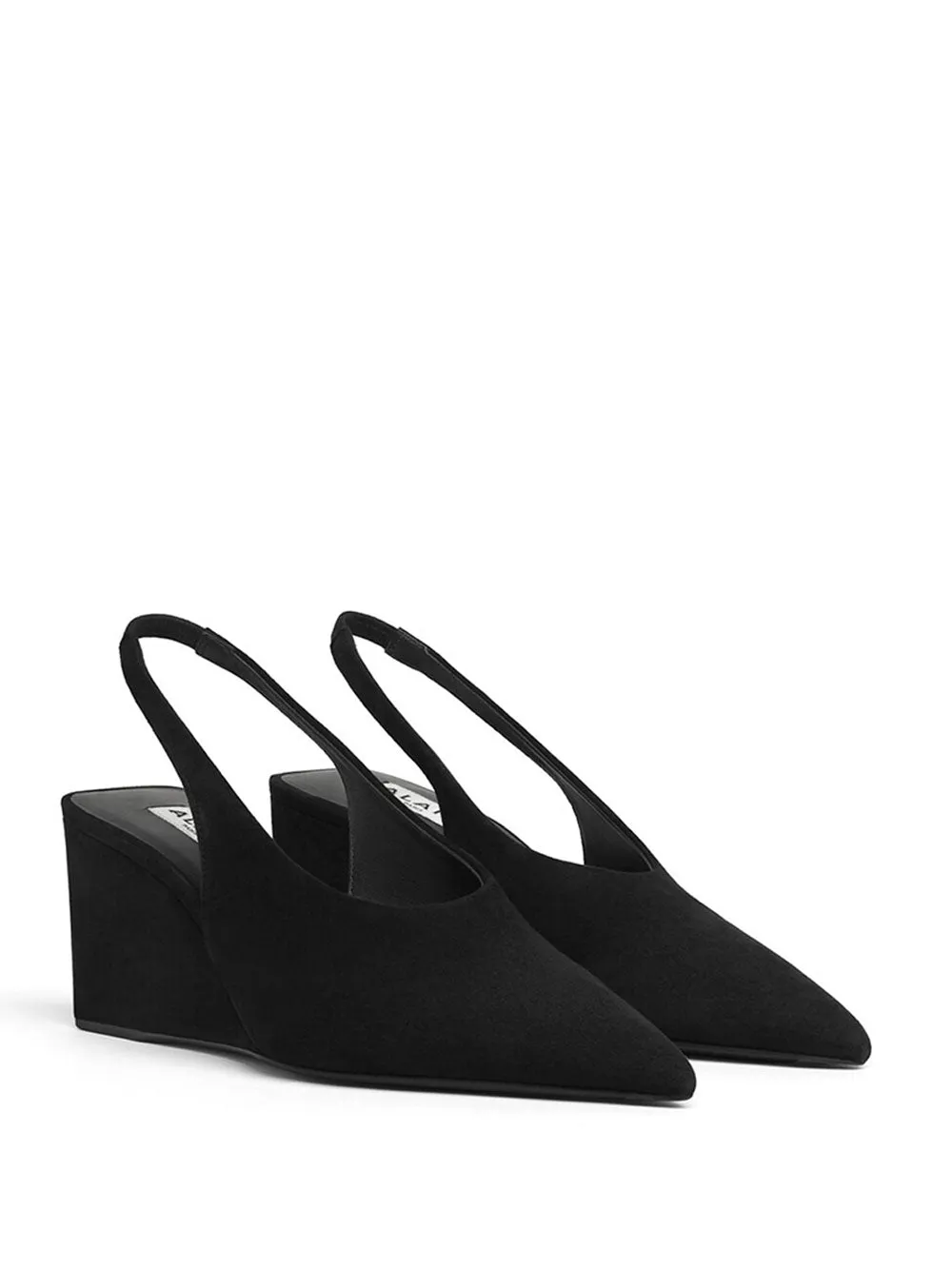 Cube Wedge Slingbacks In Suede sold by Wanan Luxury product image thumbnail 2