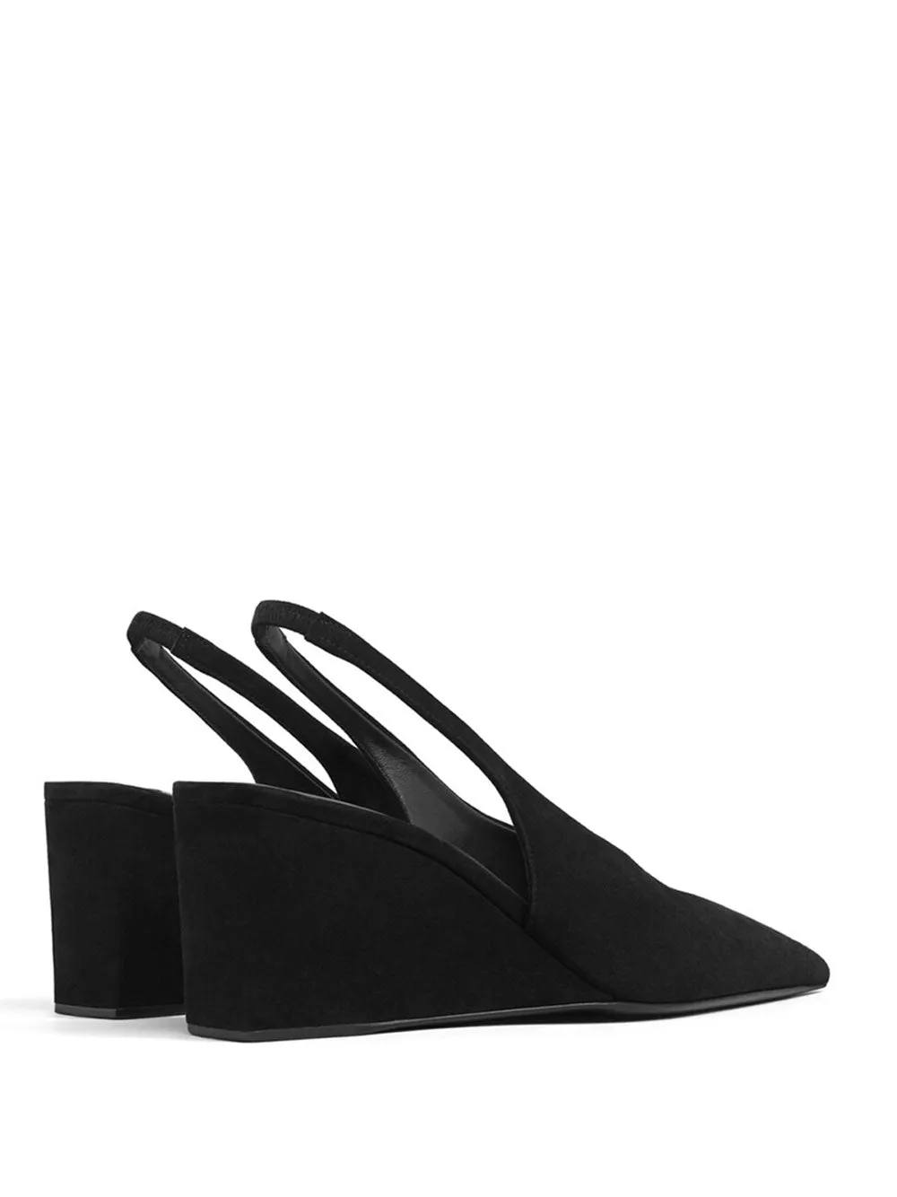 Cube Wedge Slingbacks In Suede sold by Wanan Luxury product image thumbnail 3