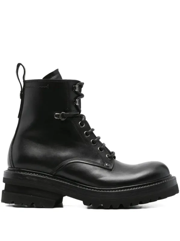 Elba Leather Military Boots made by Premiata