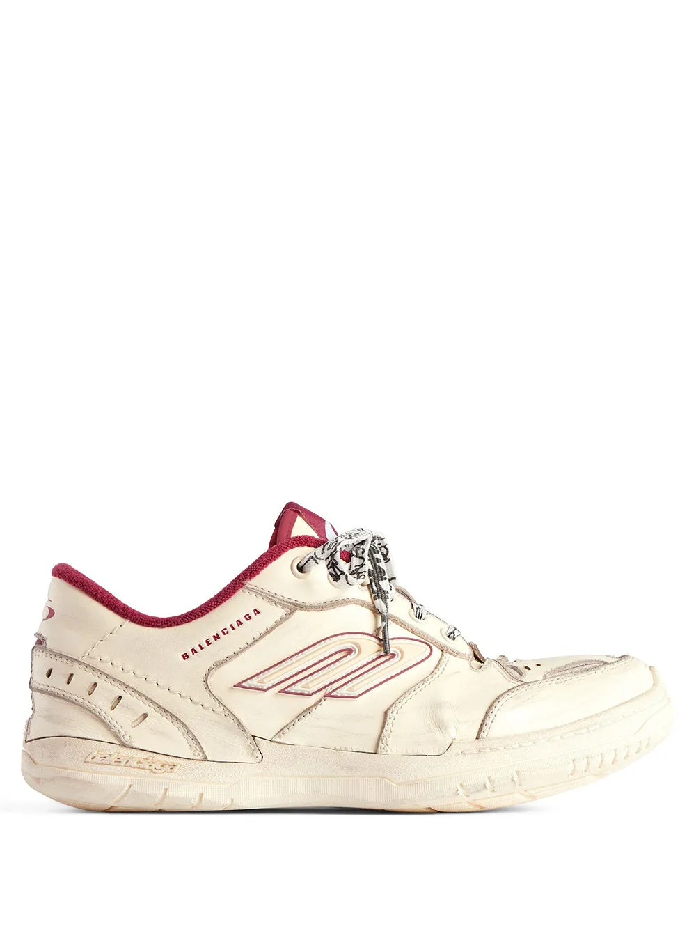 Hamptons Medium Worn-Out Sneaker In White sold by Wanan Luxury