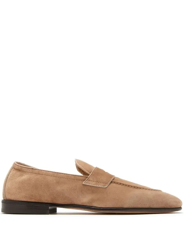 Suede Soft Penny Loafers made by Brunello Cucinelli
