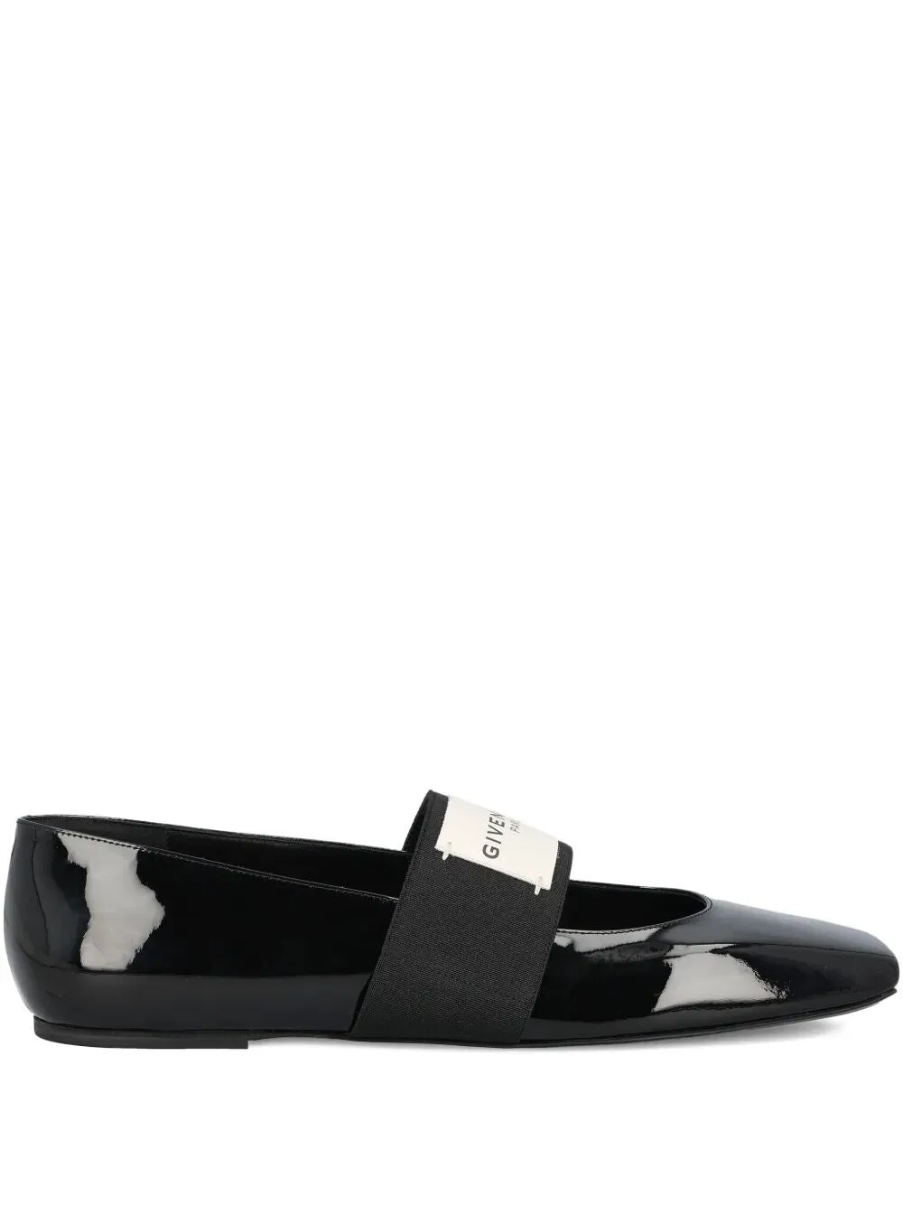 Sliced Square Ballerinas In Patent Leather sold by Wanan Luxury