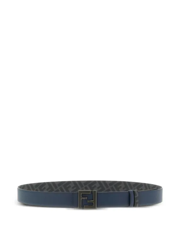 Ff Squared Leather And Ff Canvas Reversible Belt made by Fendi