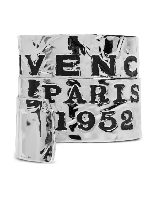 Givenchy Tape Textured Metal Cuff Bracelet made by Givenchy