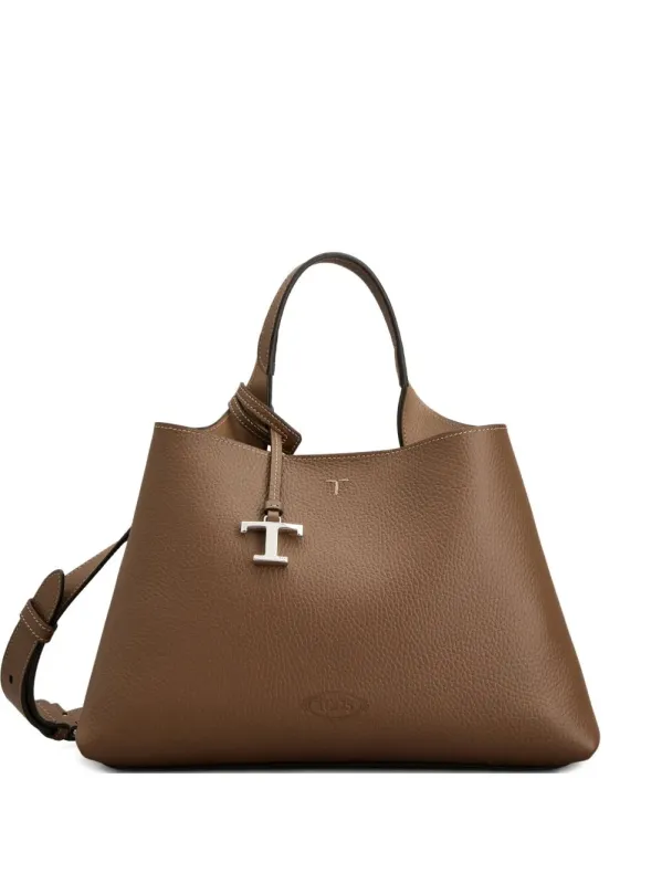 Flat Handle Leather Small Bag made by Tod's
