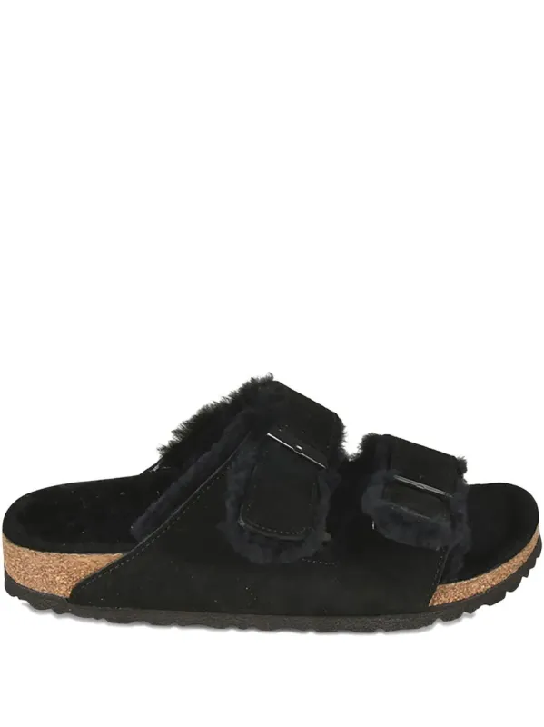 Arizona Shearling And Suede Sandals made by Birkenstock