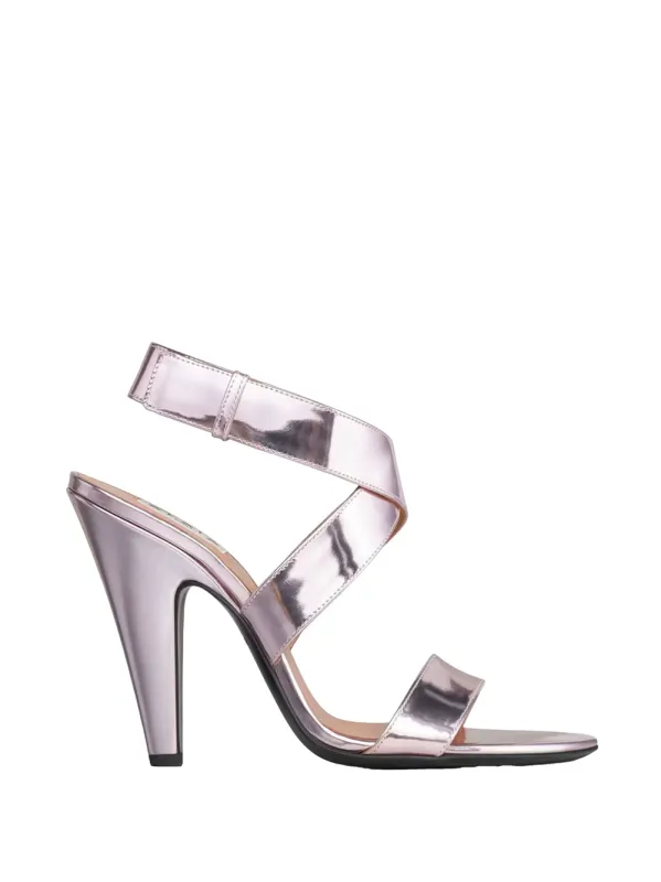 Cone Sandals In Mirror-Effect Calfskin made by Alaia