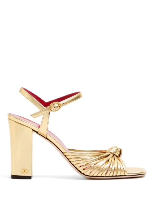 Annet 90 Laminated Nappa Leather Sandals made by Valentino Garavani
