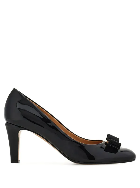 Carla 70 Naplak Vara Bow Pump made by Salvatore Ferragamo
