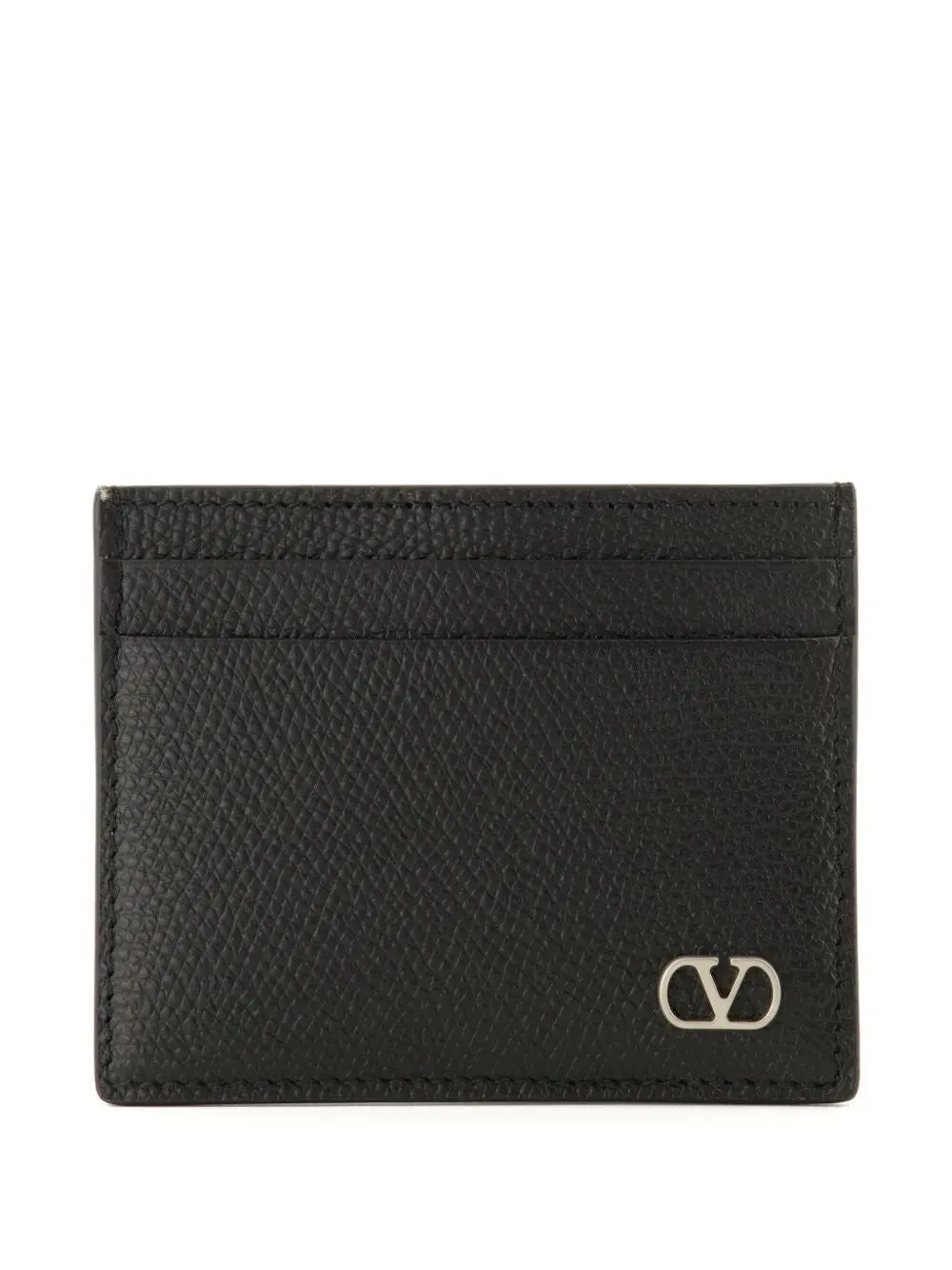 Vlogo Signature Garnet Calfskin Card Holder sold by Wanan Luxury