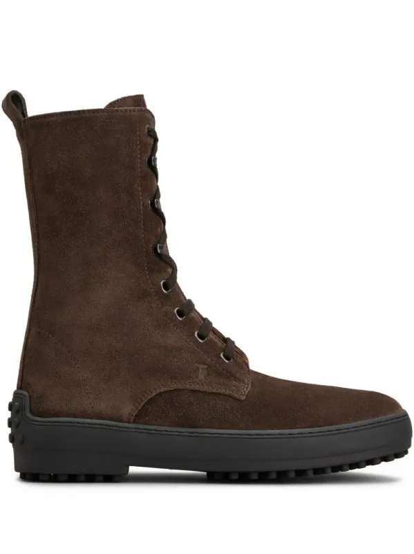 High-Laced Suede Chelsea Boots made by Tod's