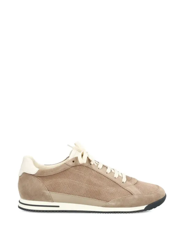 Suede Sneakers With Leather Inserts made by Brunello Cucinelli
