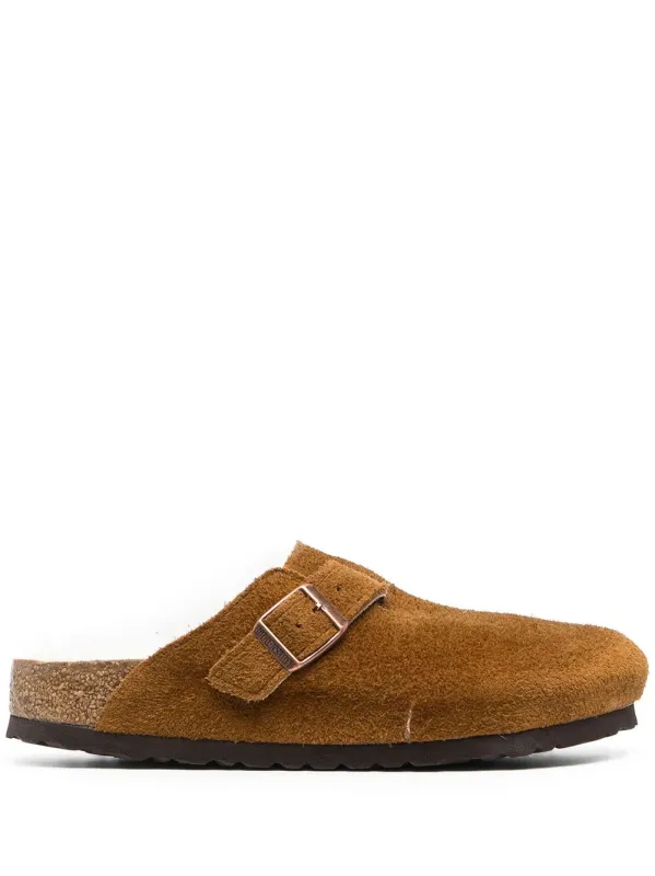 Boston Suede Mule With Lamb Fur Lining made by Birkenstock