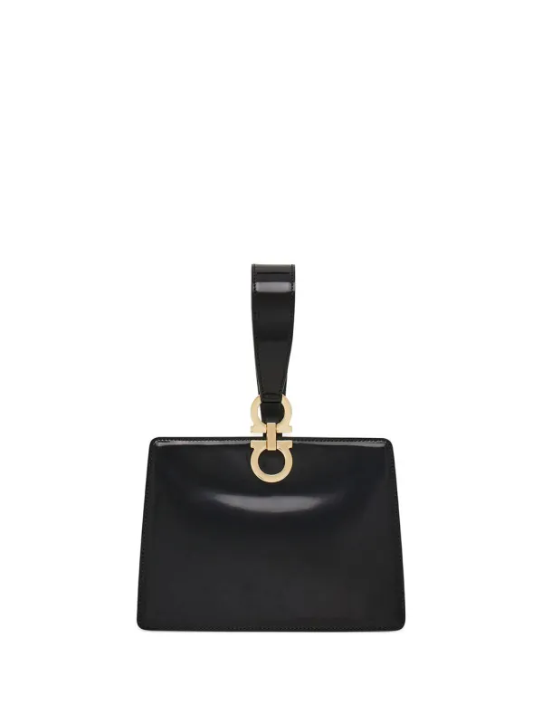 Glossy Leather Mini Clutch made by Salvatore Ferragamo