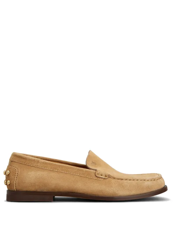 Suede Slipper Loafers With Metal Detailing made by Tod's