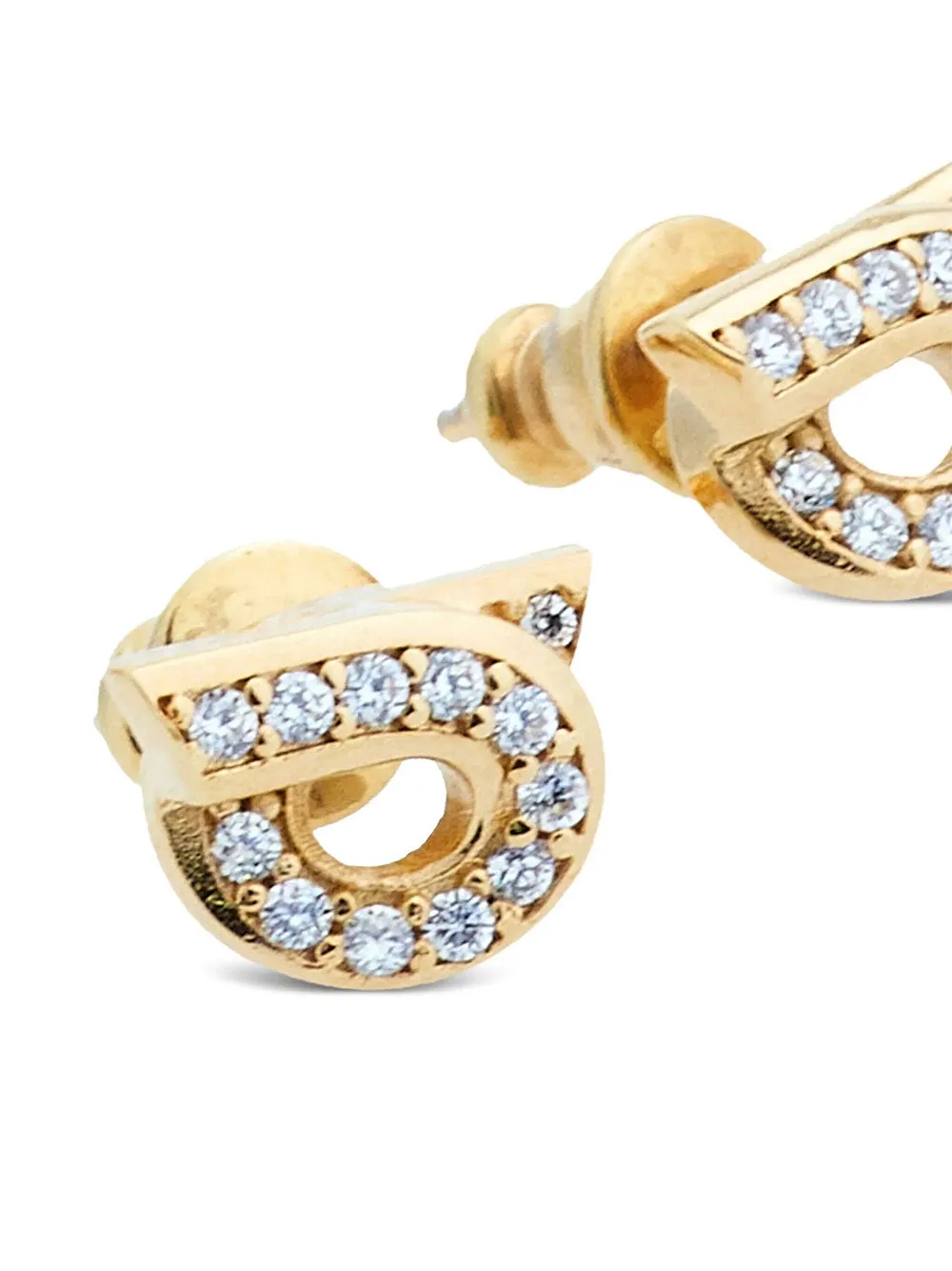 Gancini Earrings With Rhinestones (S) sold by Wanan Luxury product image thumbnail 4