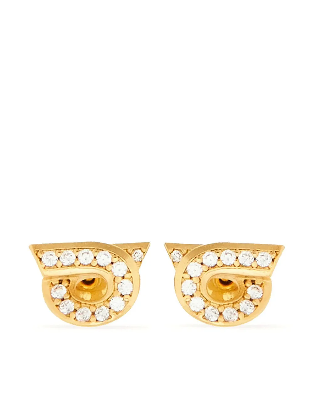 Gancini Earrings With Rhinestones (S) sold by Wanan Luxury