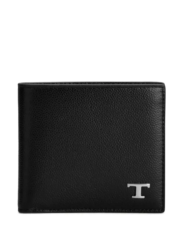 Bi-Fold Leather Wallet With Metal T Timeless Logo made by Tod's