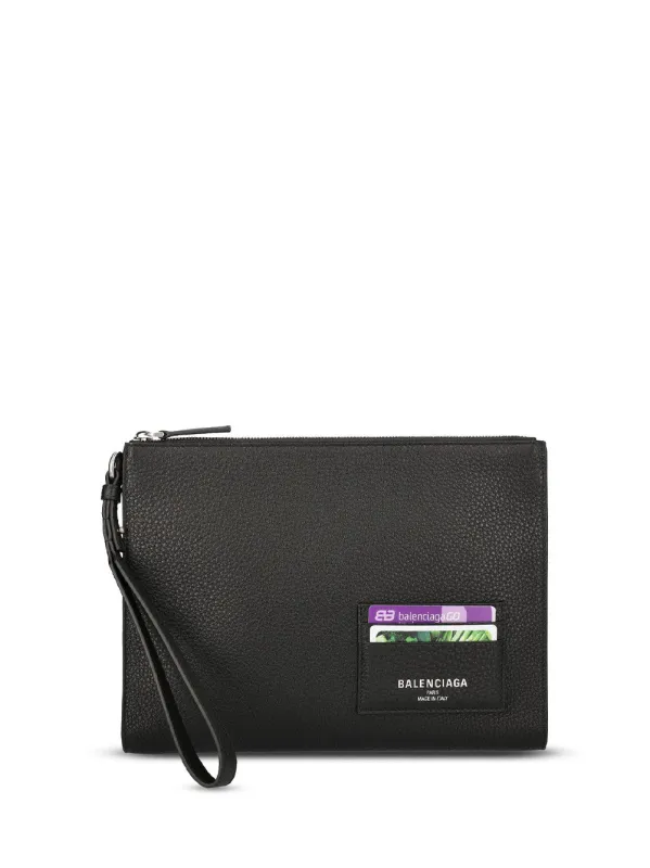 Leather Zipped Pouch made by Balenciaga