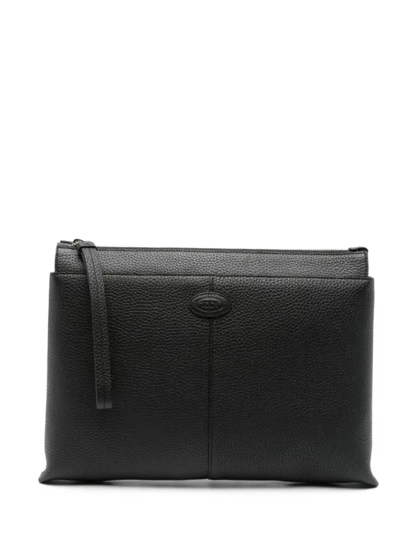 Document Holder Medium Leather Pouch made by Tod's