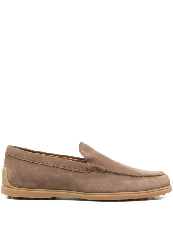 Suede Loafers With Rubber Sole made by Tod's