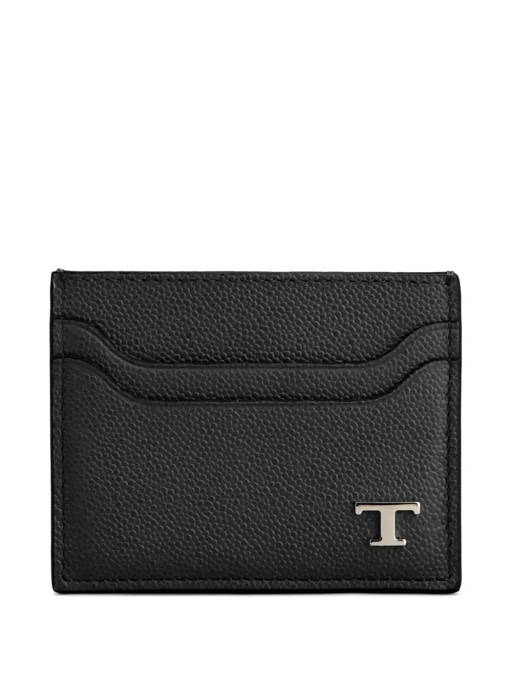 Grained Leather Cardholder With Metal T Timeless Logo sold by Wanan Luxury