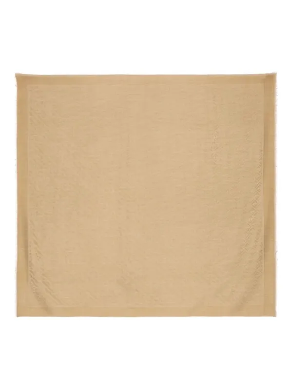 Silk Blend Squared Scarf made by Fendi