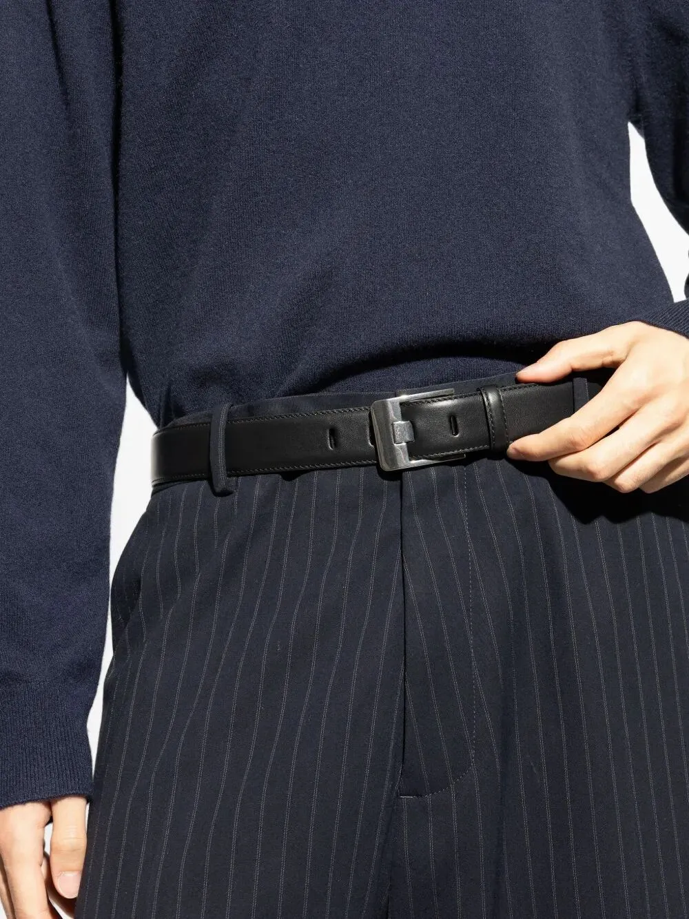 Soft Leather Belt With Silver Metal Buckle sold by Wanan Luxury product image thumbnail 2