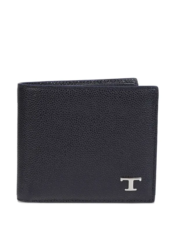 Bi-Fold Leather Wallet With Metal T Timeless Logo made by Tod's