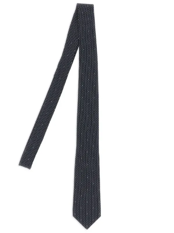 Dotted Tie In Silk Crepe made by Yves Saint Laurent