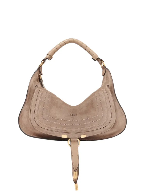 Small Marcie Shoulder Bag In Suede Leather made by Chloe